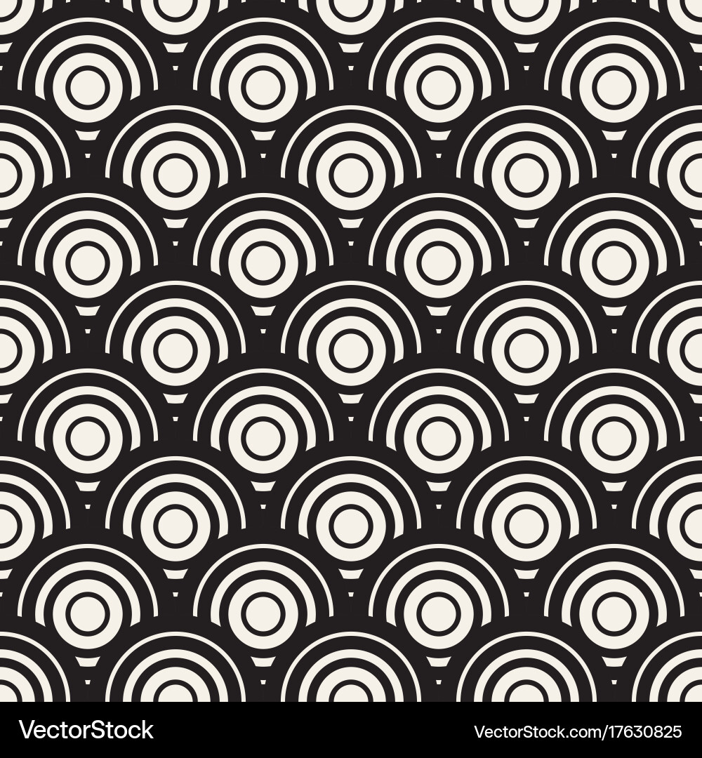 Seamless rounded lines pattern abstract vector image