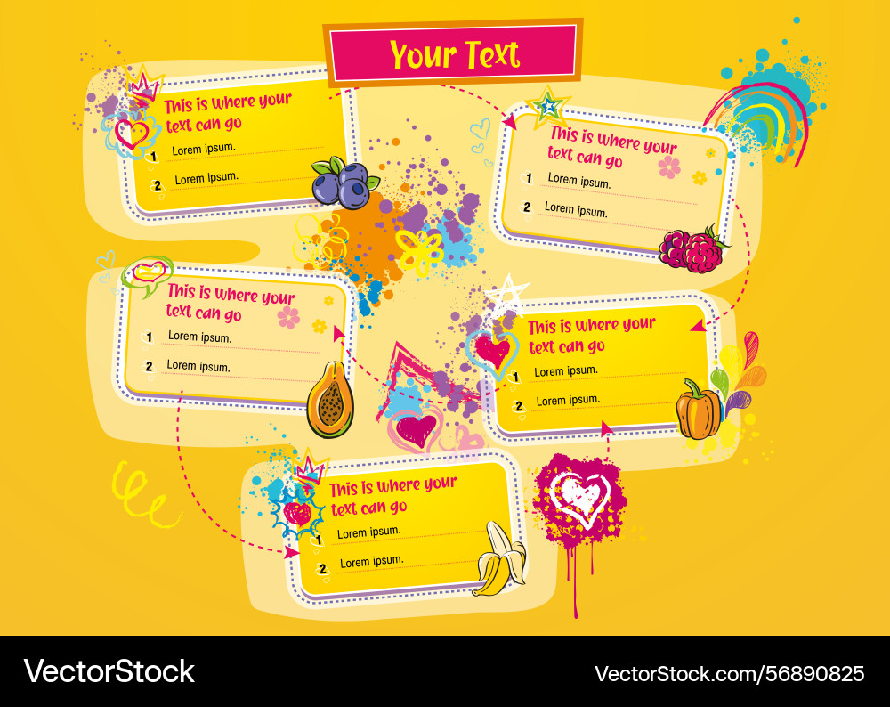 Smoothie themed objects with fruits and colors Smoothie themed objects with fruits and colors vector image