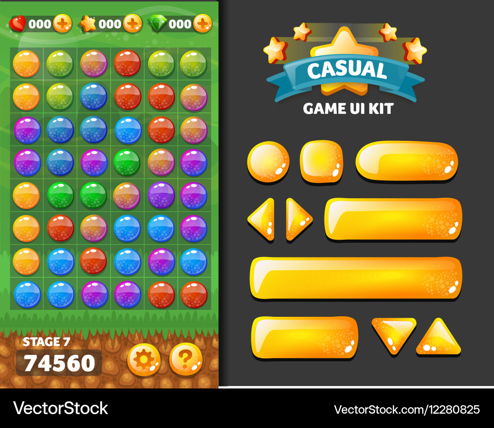 Web set of buttons vector image