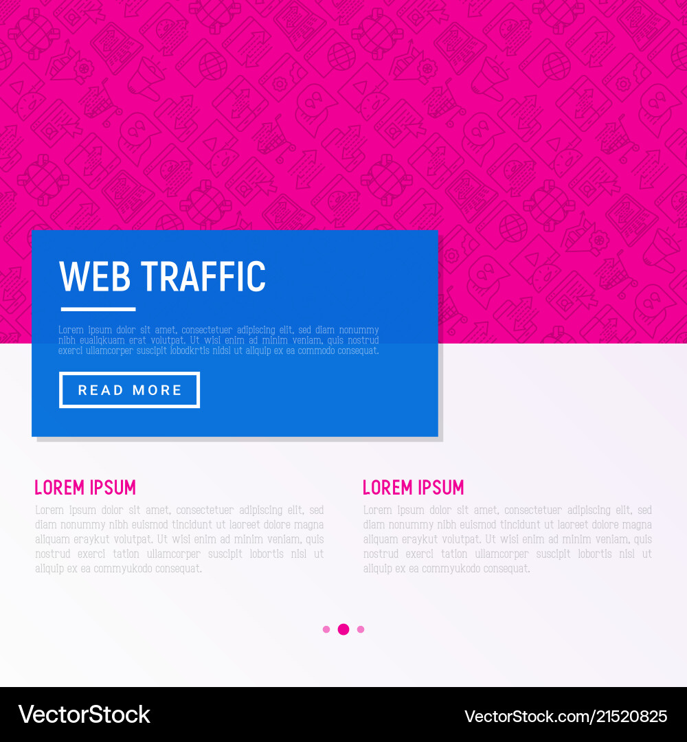Web traffic concept with thin line icons Web traffic concept with thin line icons vector image