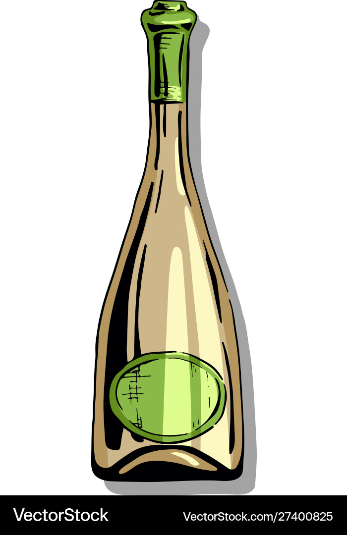 Wine bottle Royalty Free Vector Image - VectorStock