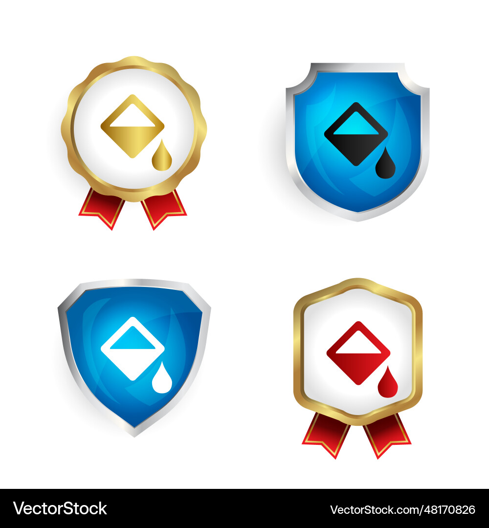 Abstract color fill tool badge and label Abstract color fill tool badge and label vector image
