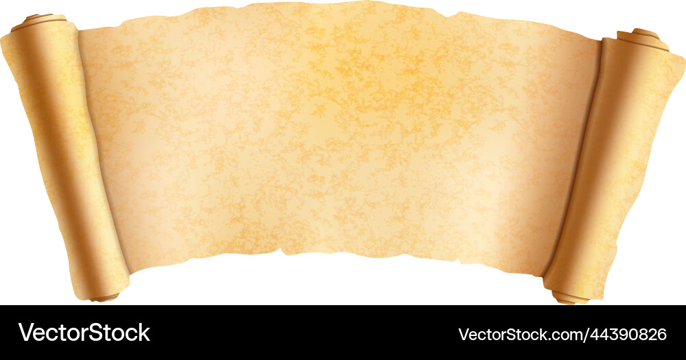 Alte strukturierte horizontale leere papyrus scroll Alte strukturierte horizontale leere papyrus scroll vektorbild