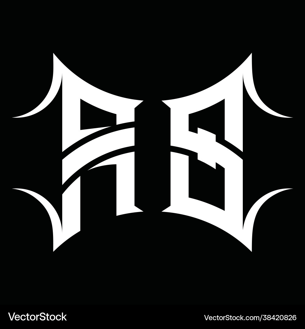 As logo monogram with abstract shape design Vector Image