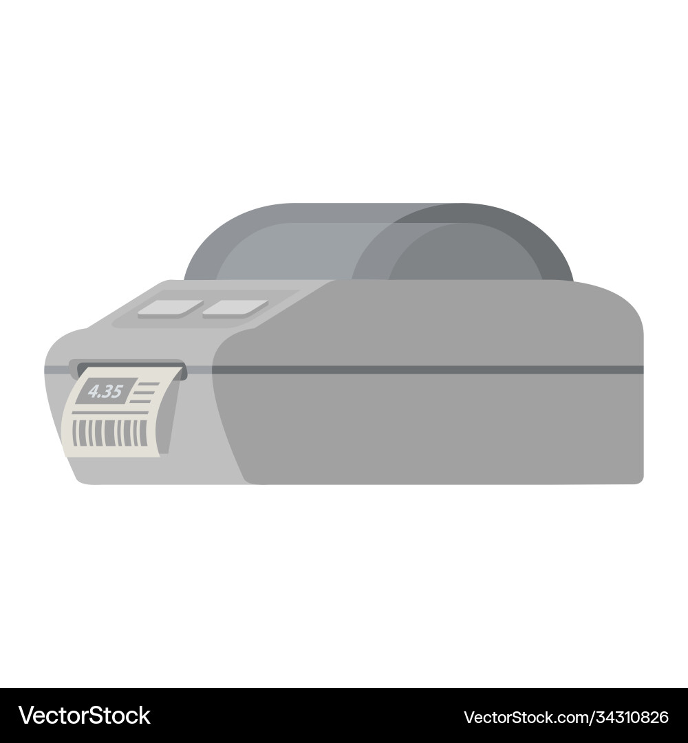 Bar code printerlabel printer digital isolated Bar code printerlabel printer digital isolated vector image