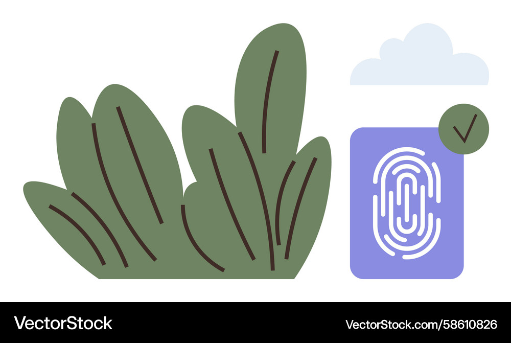Biometric authentication with fingerprint scan Biometric authentication with fingerprint scan Vector Image
