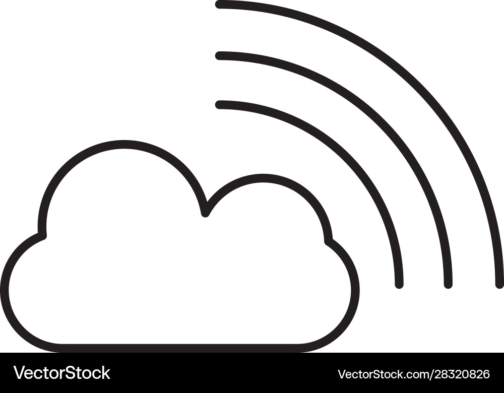 Cloud computing server technology icon Vector Image