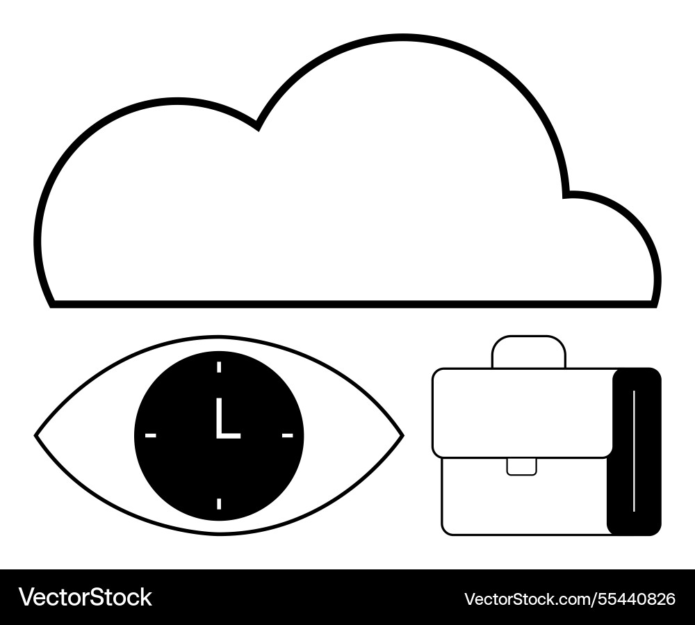 Cloud computing with time management and business Cloud computing with time management and business vector image
