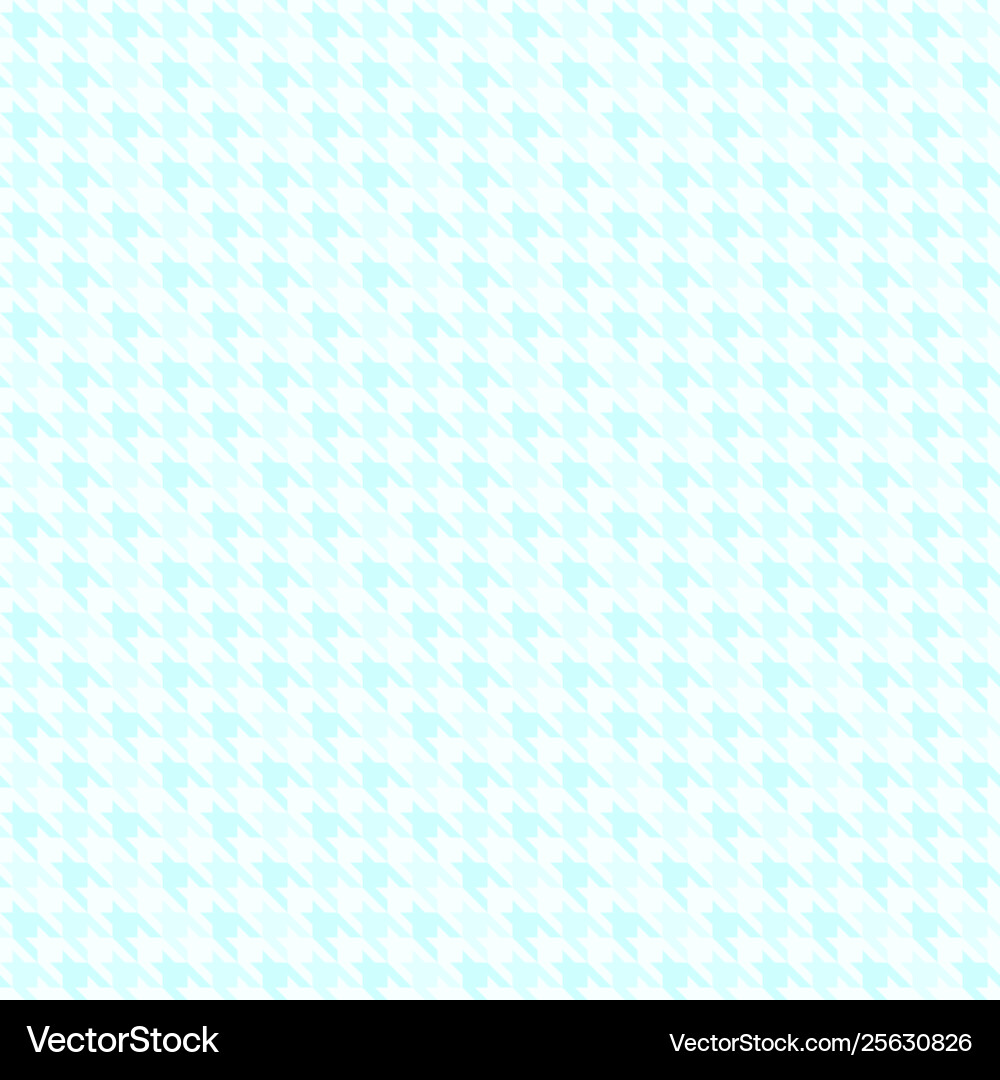 Cyan houndstooth background seamless pattern vector image