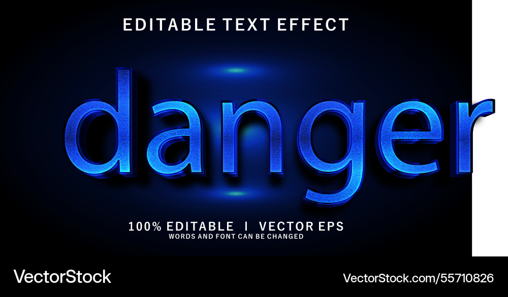 Danger 3d text effect with modern style design Danger 3d text effect with modern style design vector image