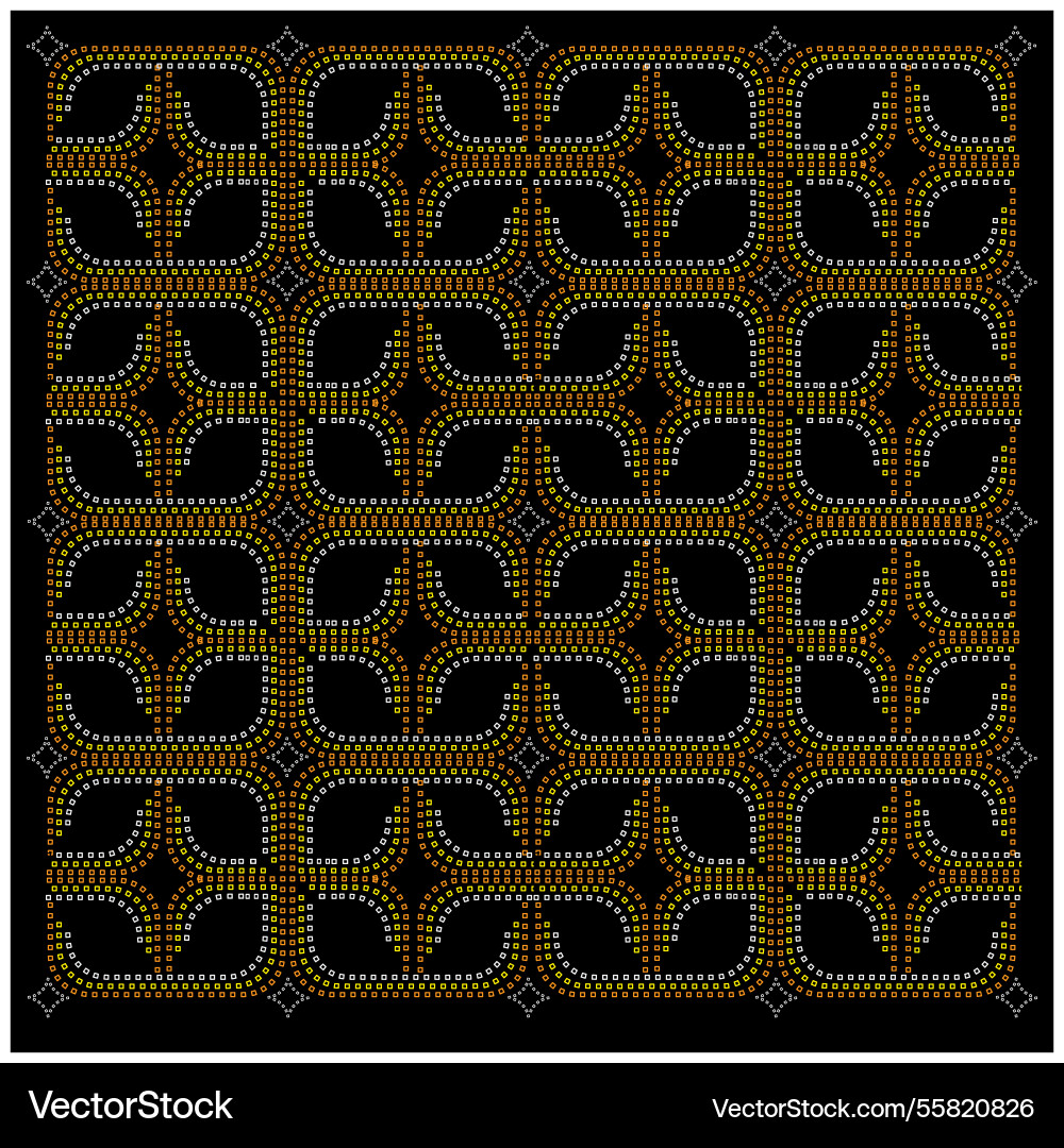 Dot and square shape print pattern Vector Image