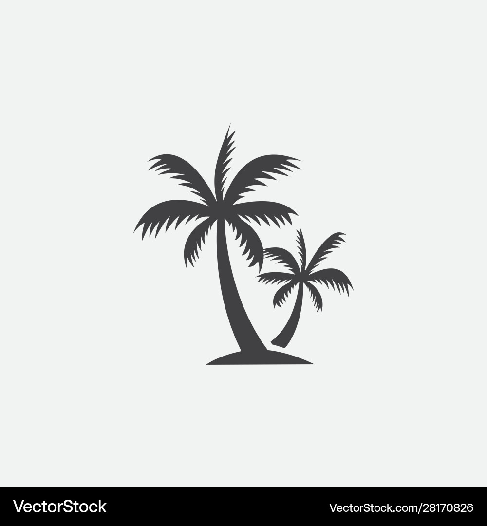 Elegant Palm Tree Silhouette Vector Image
