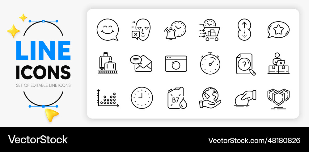 Face declined dot plot and recovery internet line Face declined dot plot and recovery internet line vector image