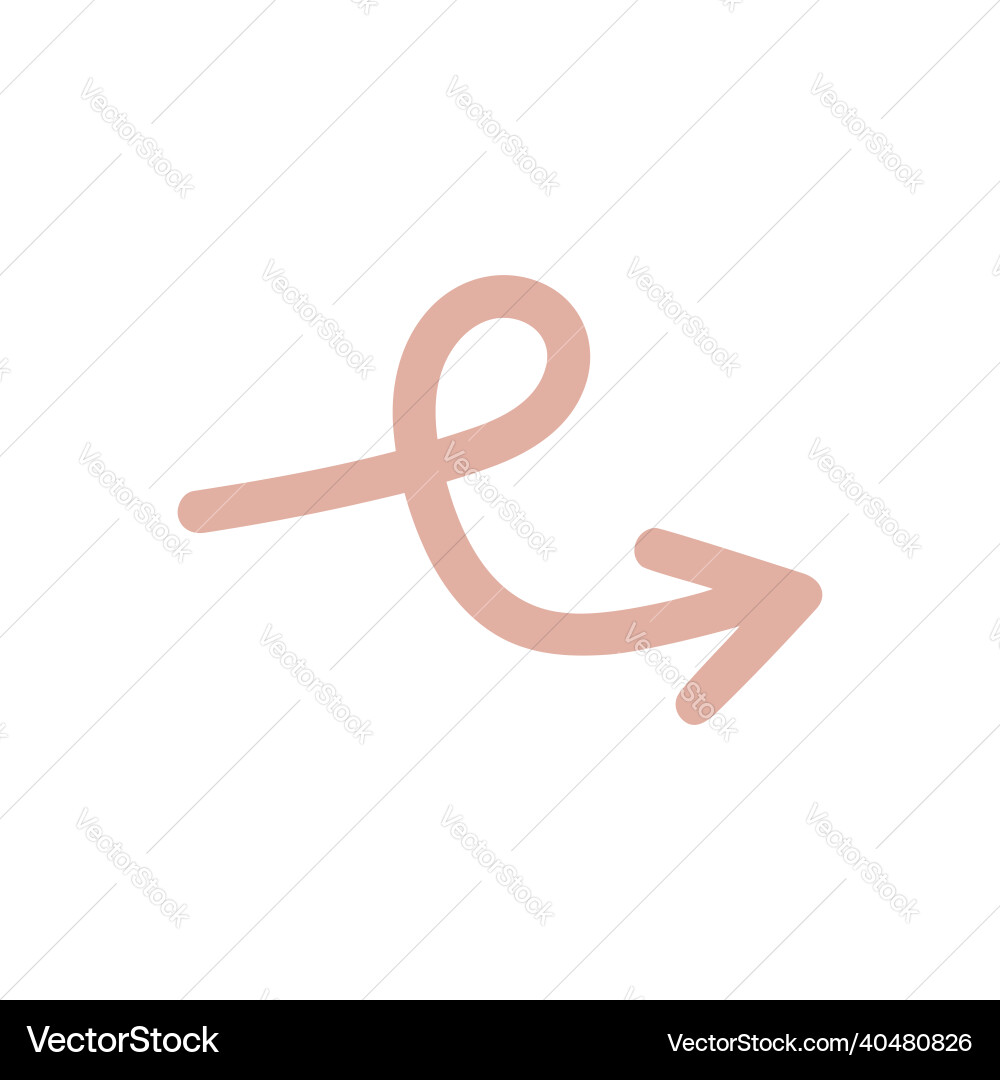 Isolated element an abstract arrow vector image