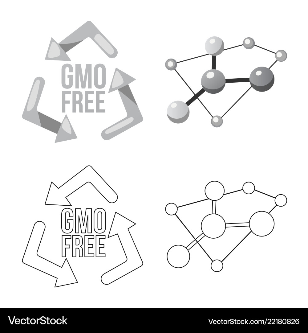 Isolated object of and symbol set ve vector image
