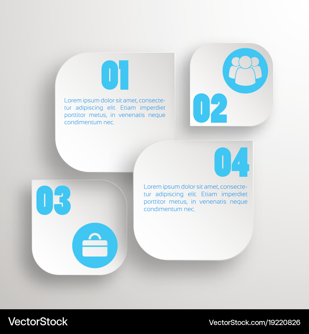 Modern Web Data Squares vector image