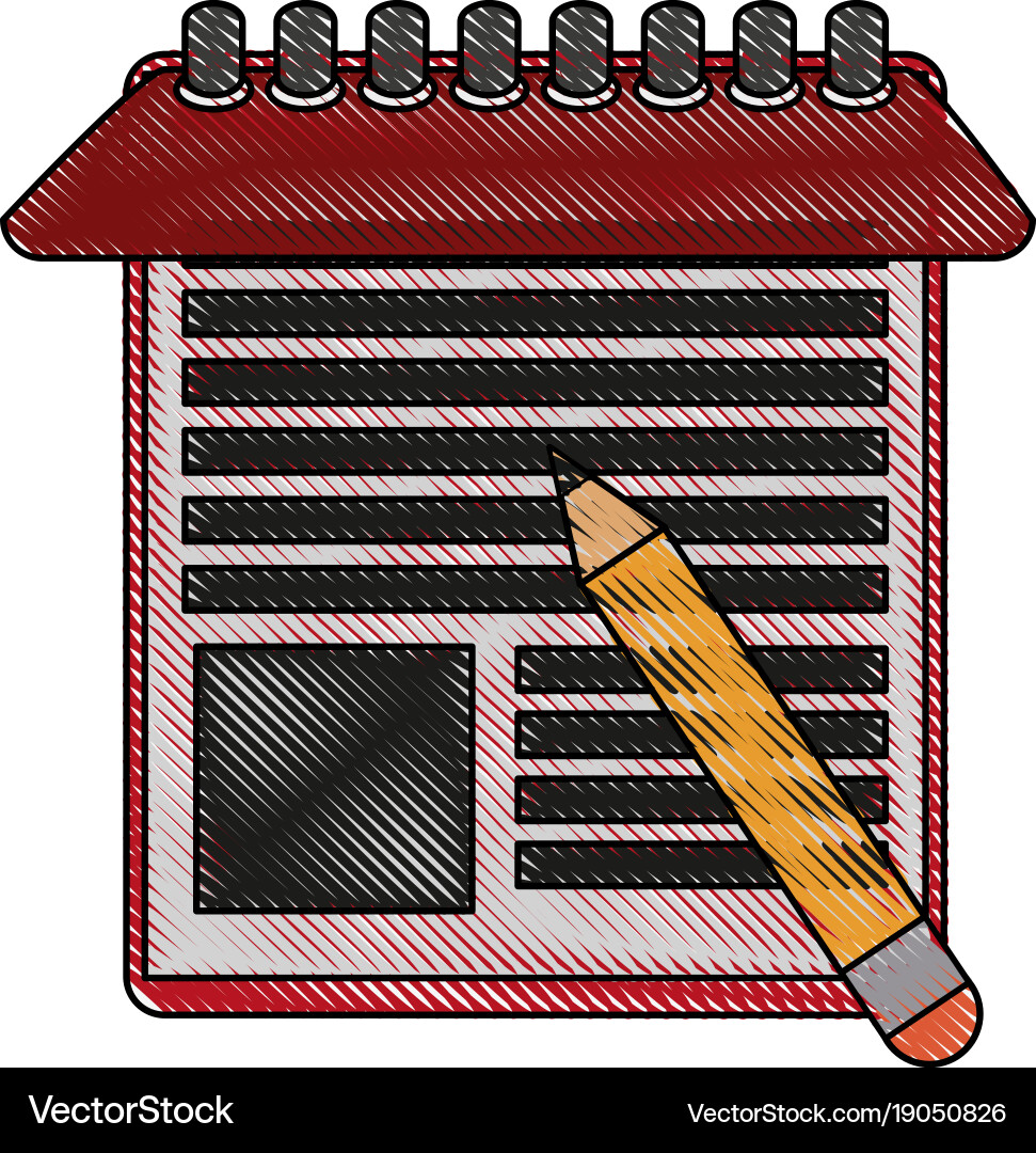 Notebook open isolated vector image