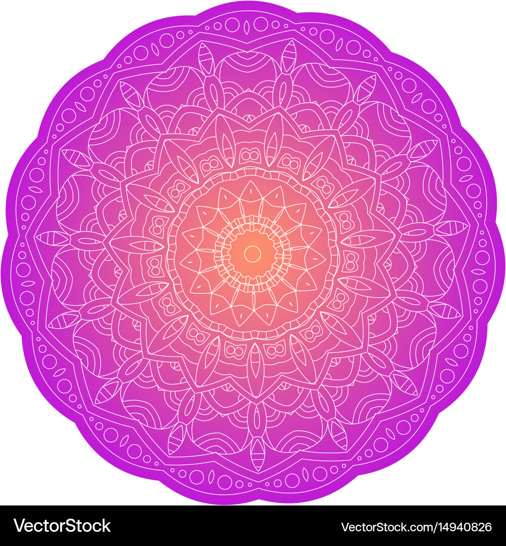 Round mandalas in abstract design element Vector Image