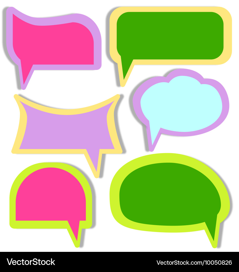 Set of colorful dialog windows boxes vector image