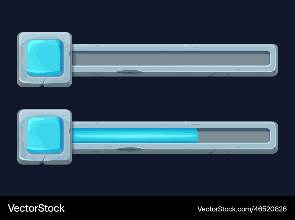 Stone menu bar progress process scale for level Stone menu bar progress process scale for level vector image