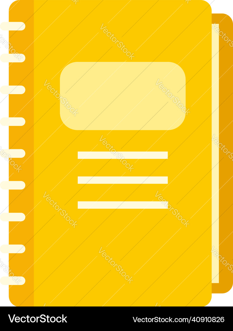 Syllabus daily notebook icon flat isolated Syllabus daily notebook icon flat isolated vector image