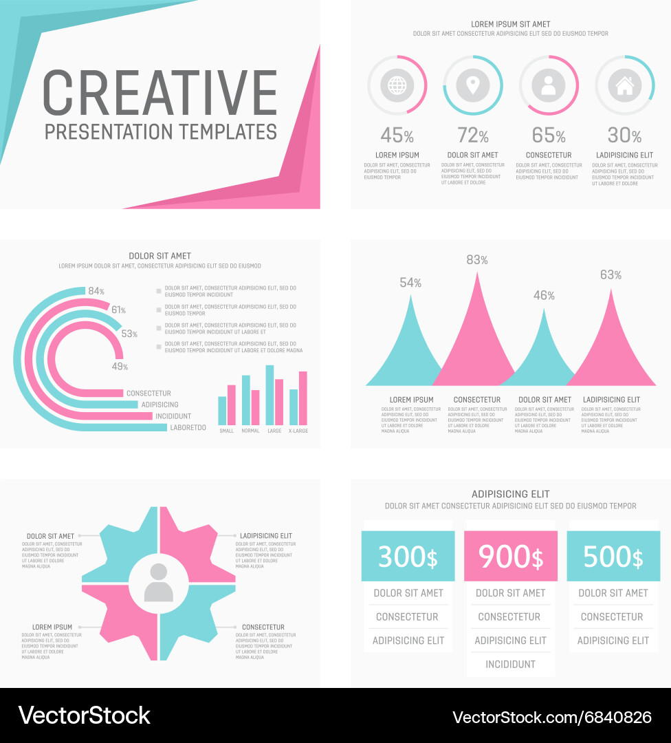 Template for multipurpose presentation vector image