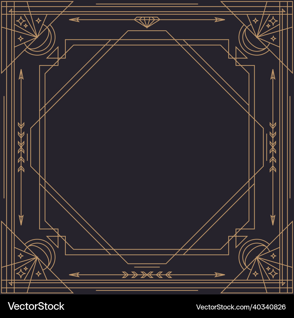 Thin line frame abstract geometric linear design Thin line frame abstract geometric linear design vector image