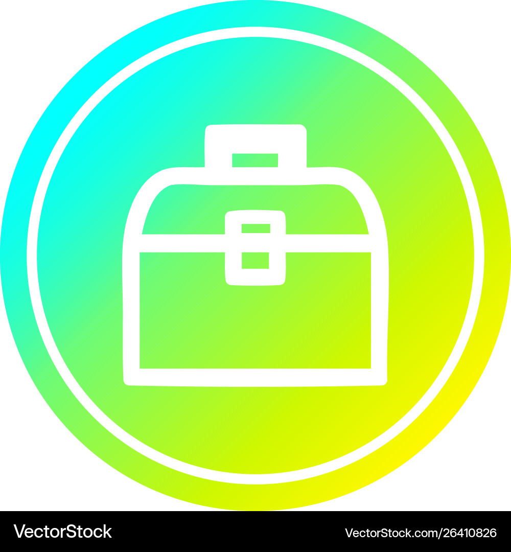 Tool box circular in cold gradient spectrum Vector Image