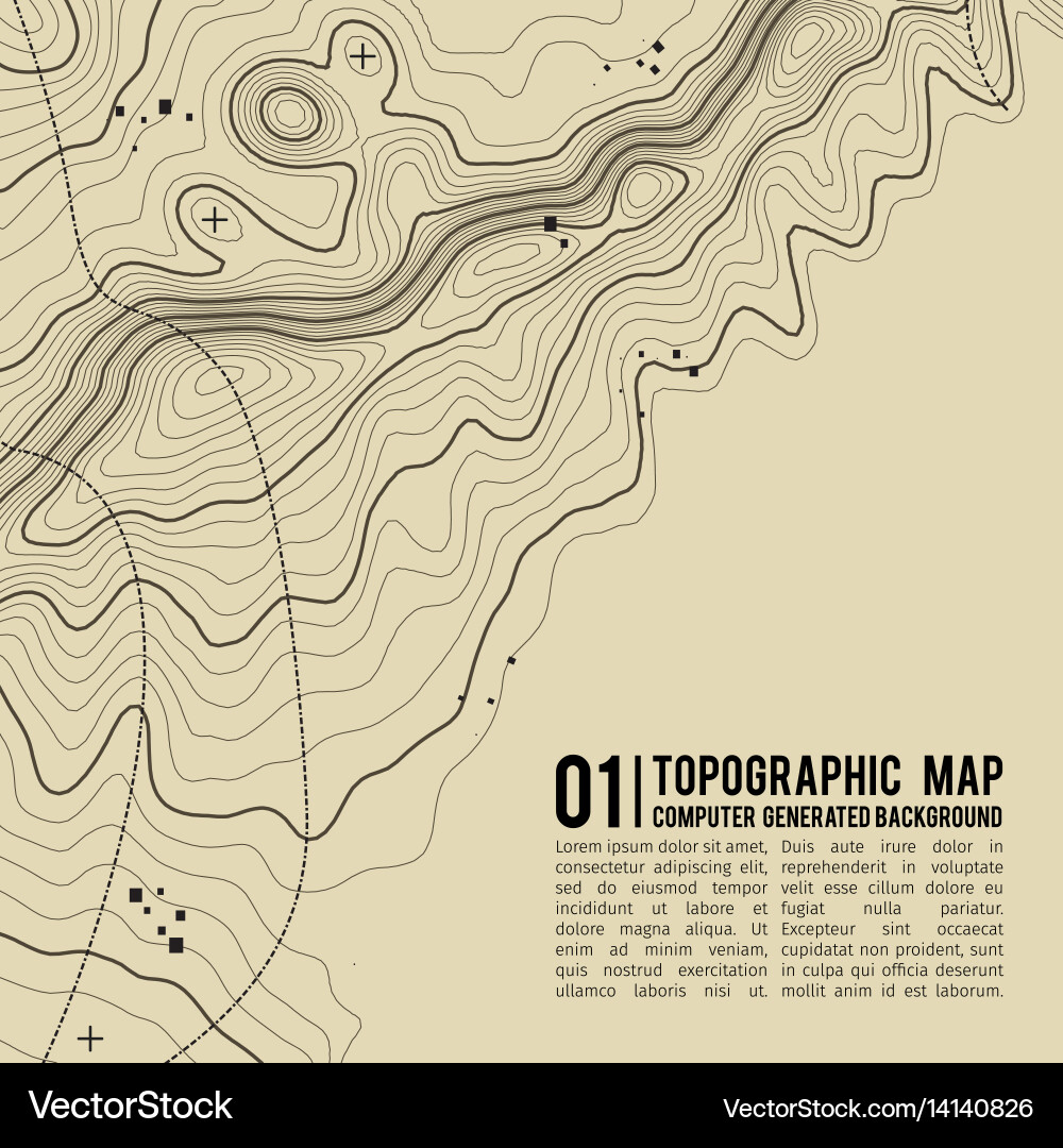 Topographic map background with space for copy vector image