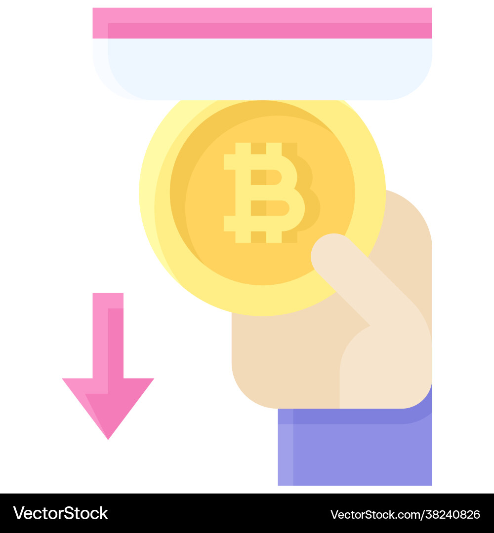 Withdraw icon cryptocurrency related – Royalty-Free Vector | VectorStock
