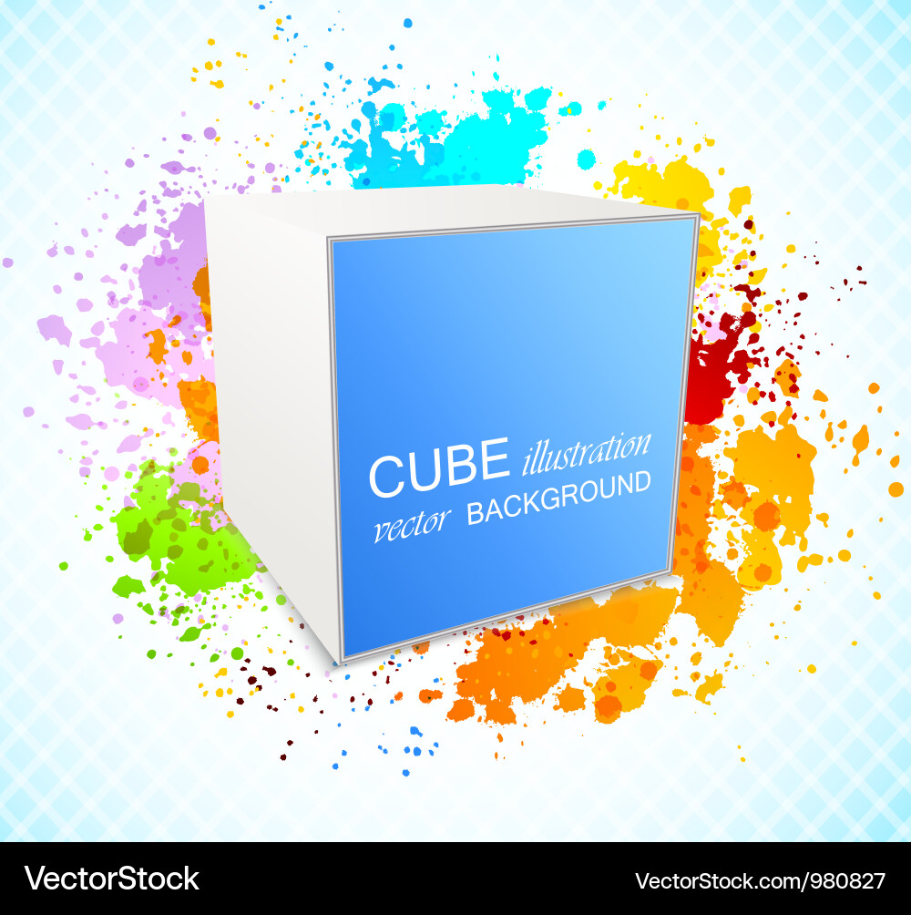 Abstract Cube Splash Background Vector Image