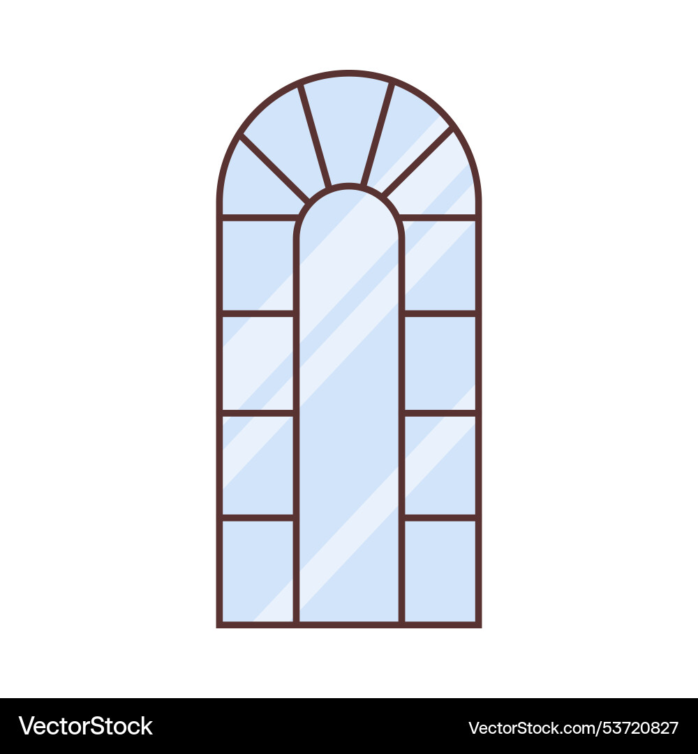 Arch window frame classic arched Royalty Free Vector Image