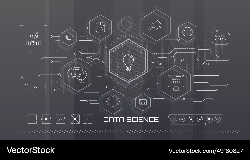 Artificial intelligence machine learning Artificial intelligence machine learning vector image