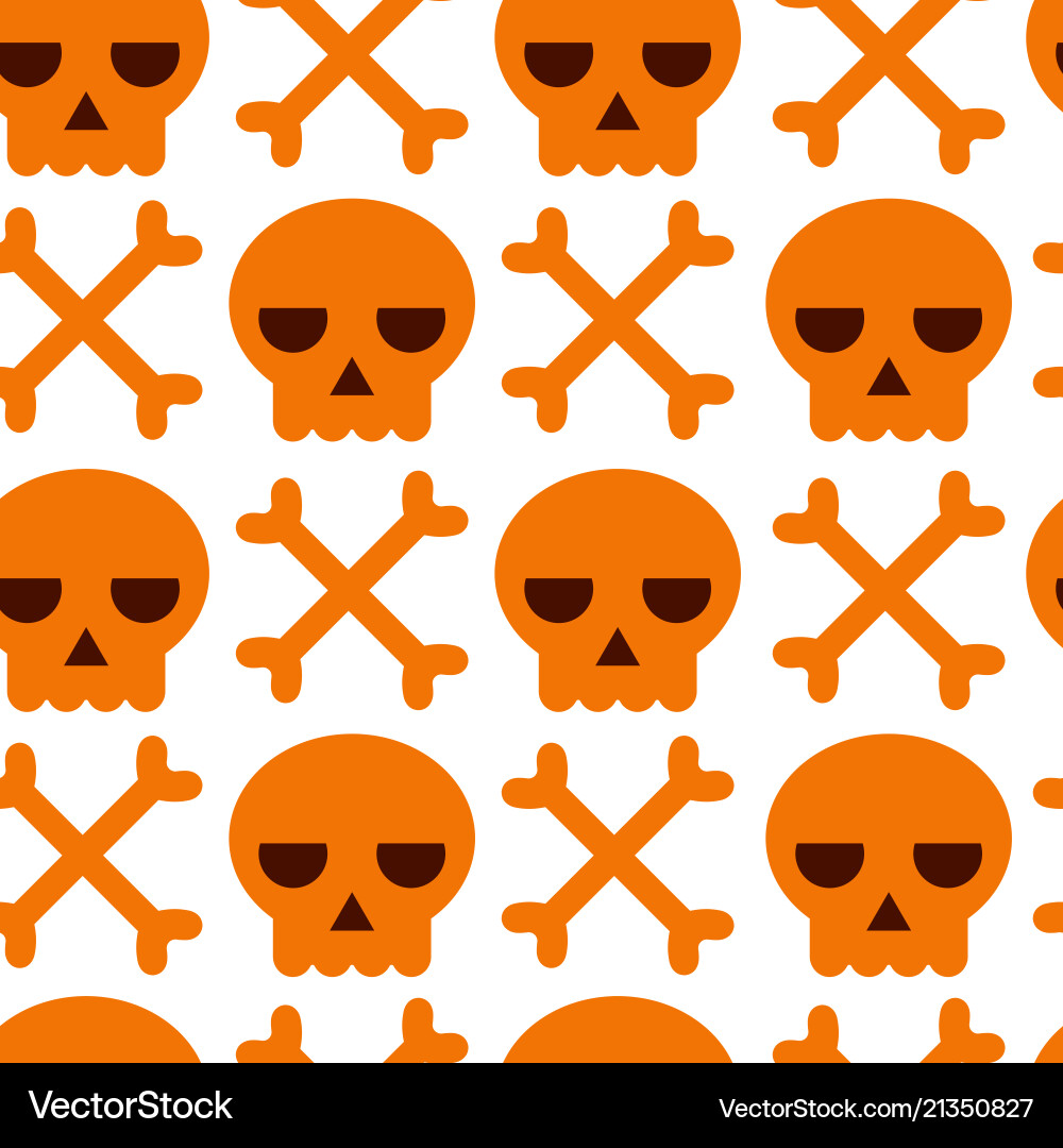 Danger warning skull and bones background Danger warning skull and bones background Vector Image