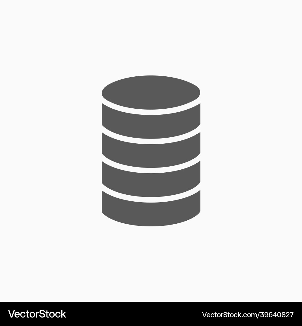 Database icon Database icon vector image