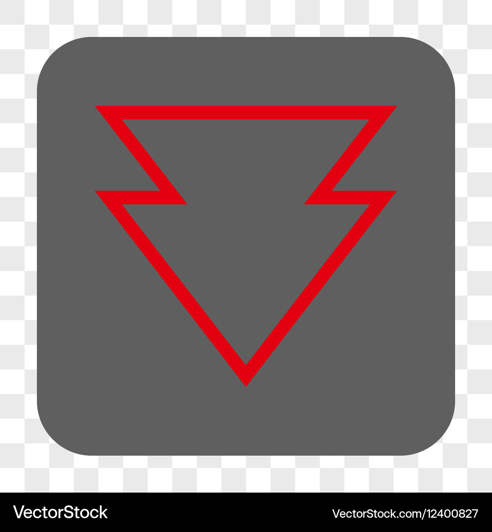 Direction down rounded square button vector image