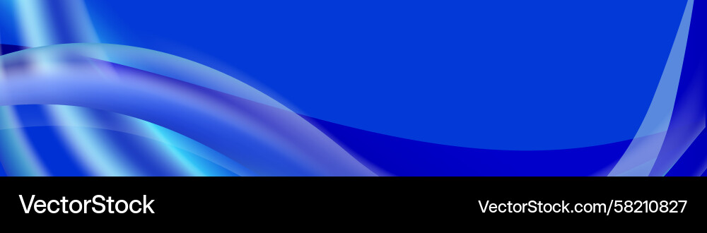 Dynamic Blue Curve Wave Vector Image