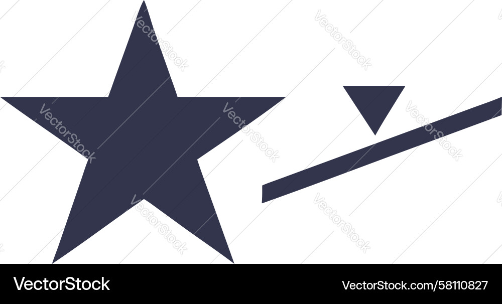 Dynamic Star with Motion Line Icon Vector Image