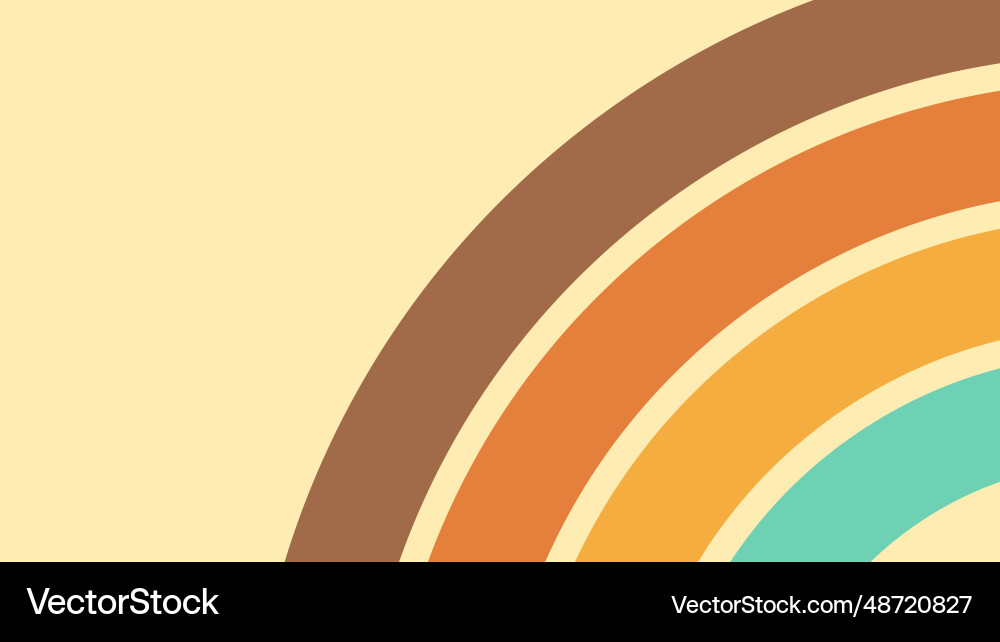 Groovy line rainbow abstract retro style Groovy line rainbow abstract retro style vector image