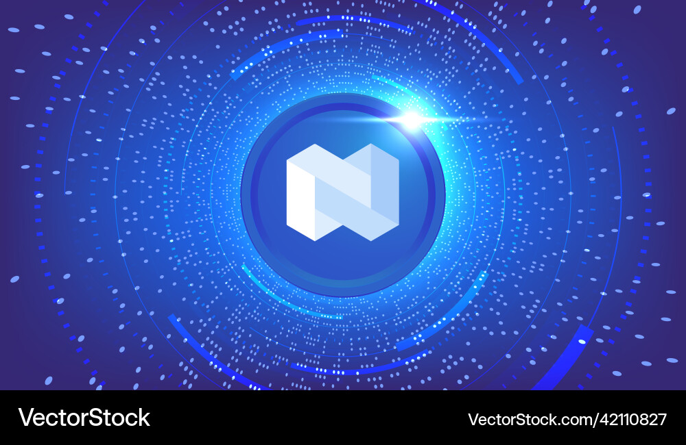 Nexo coin cryptocurrency concept banner background Nexo coin cryptocurrency concept banner background vector image