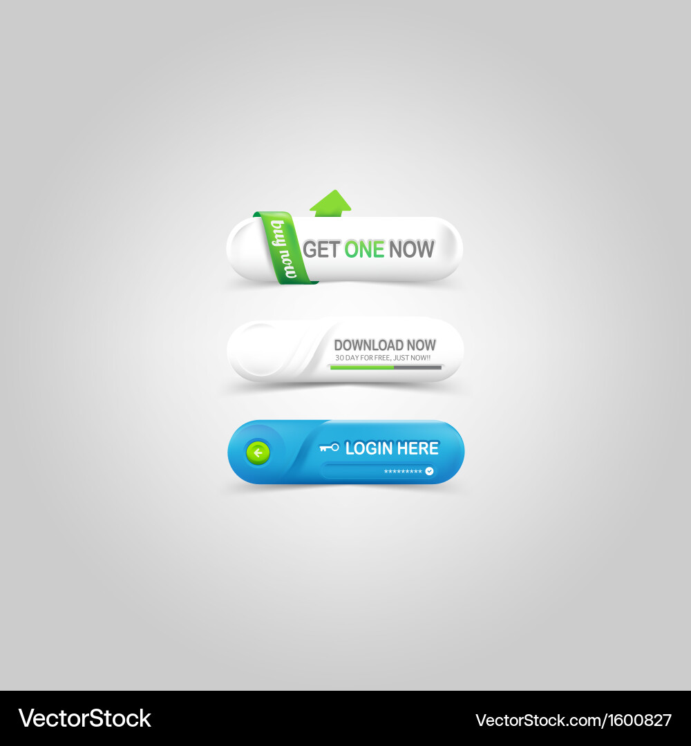 Ornamented Navigation Buttons vector image