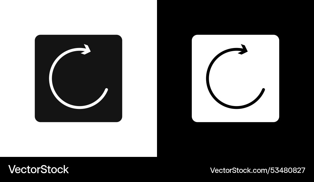Repeat reload arrow icon flat set outline Repeat reload arrow icon flat set outline Vector Image