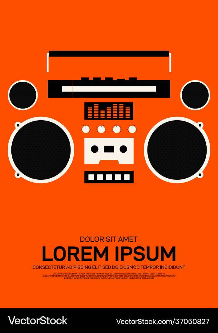 Retro Music Poster Template Vector Image