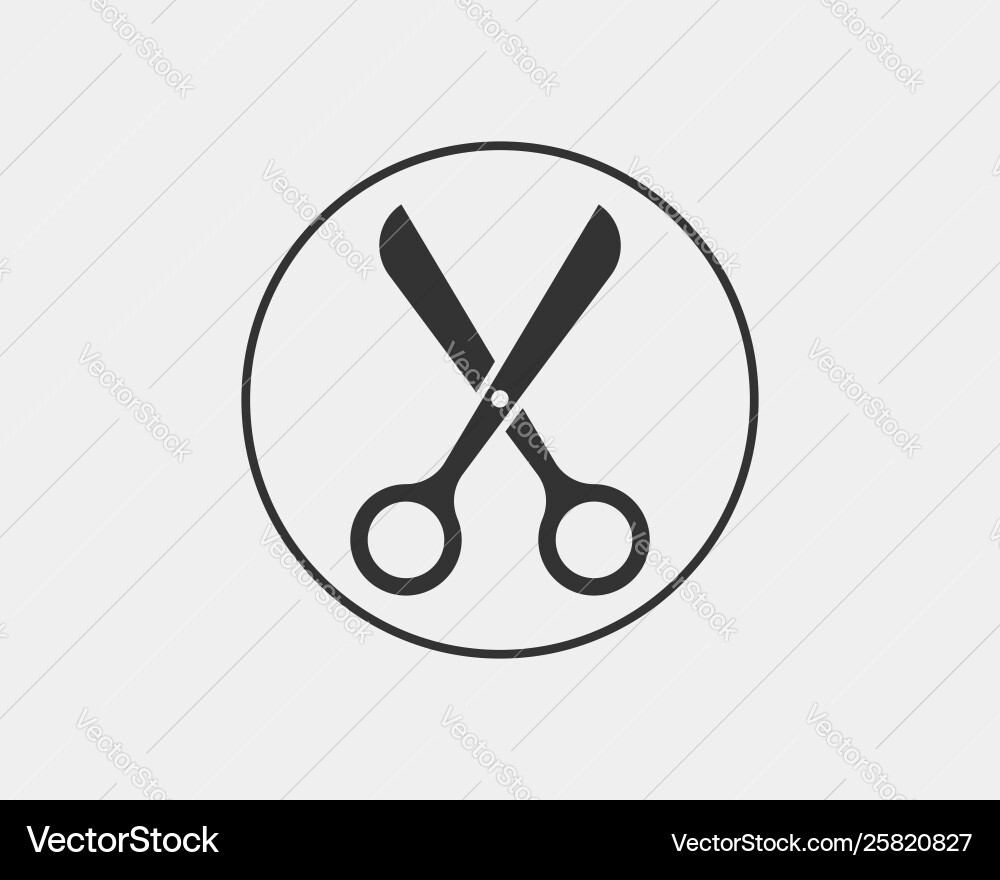 Scissor icon scissors design element or logo Scissor icon scissors design element or logo Vector Image