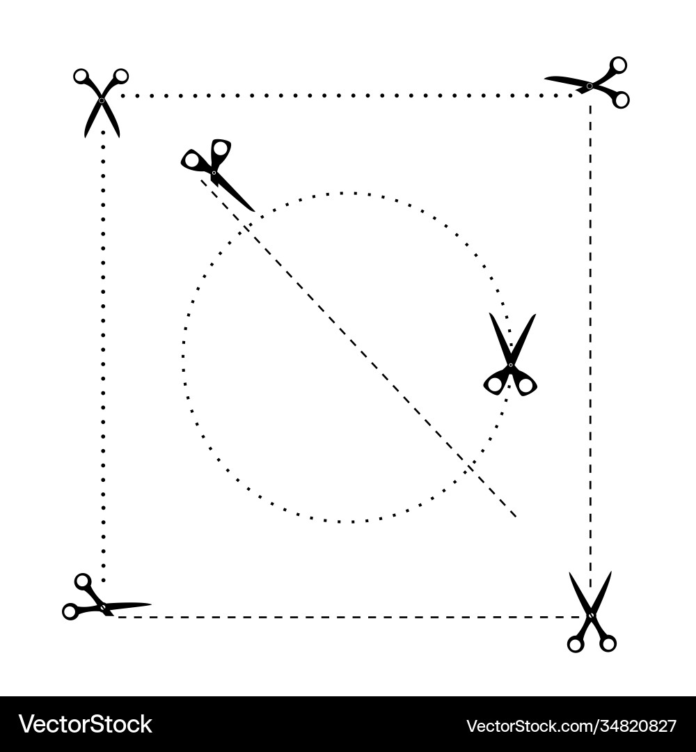 Scissors template set Scissors template set vector image