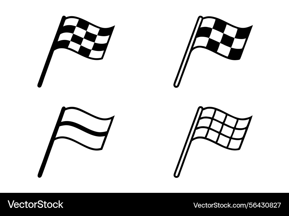 Set of waving flags with different patterns Set of waving flags with different patterns Vector Image