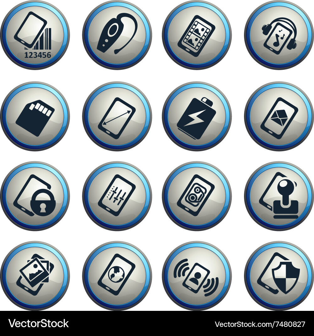 Smartphone specifications and functions Vector Image