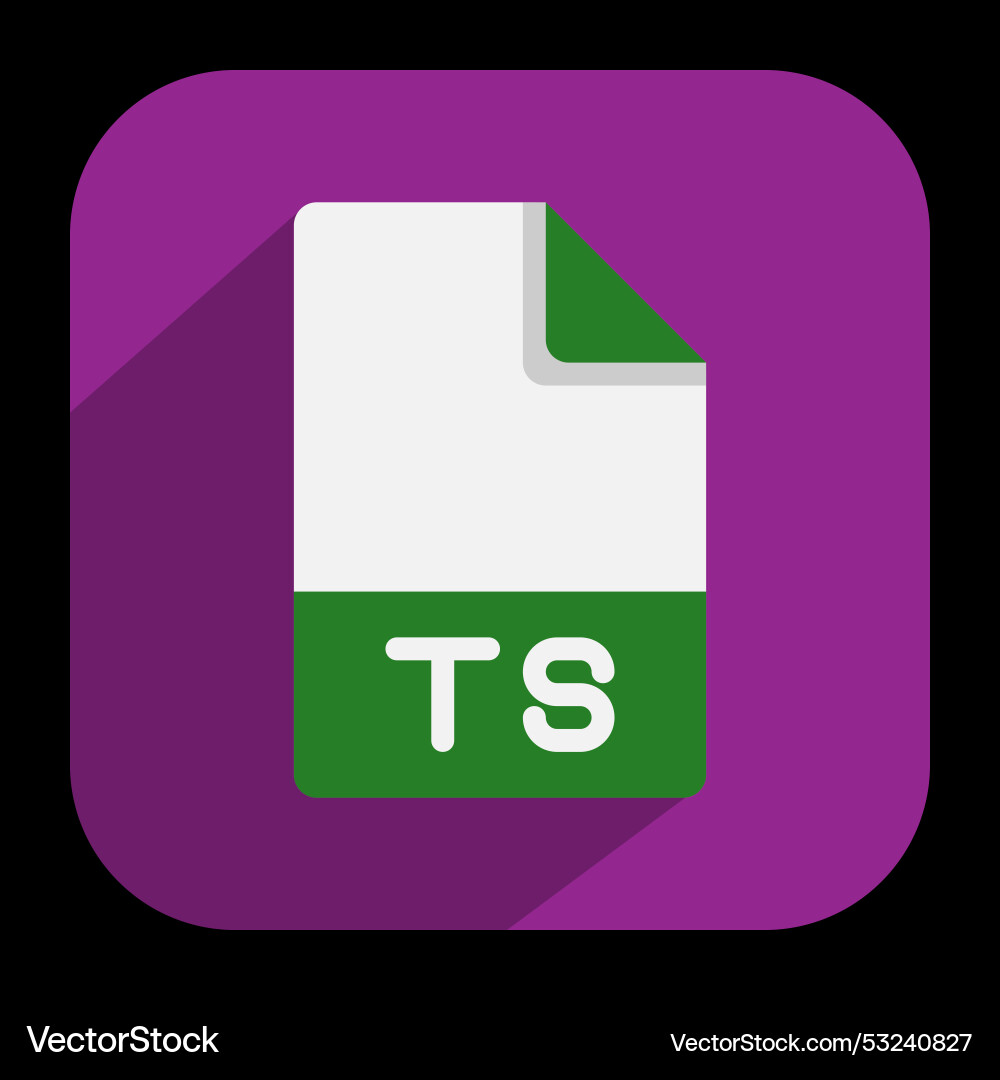 Ts document flat icons file type format extension Ts document flat icons file type format extension vector image