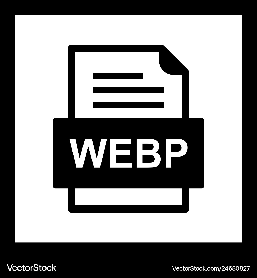 Webp file document icon vector image