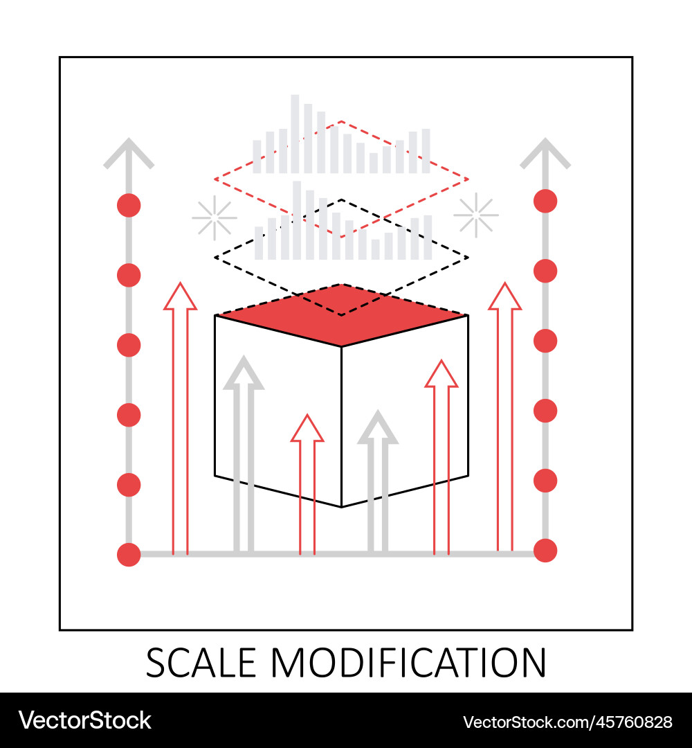3D Scale Modeling & Modification vector image